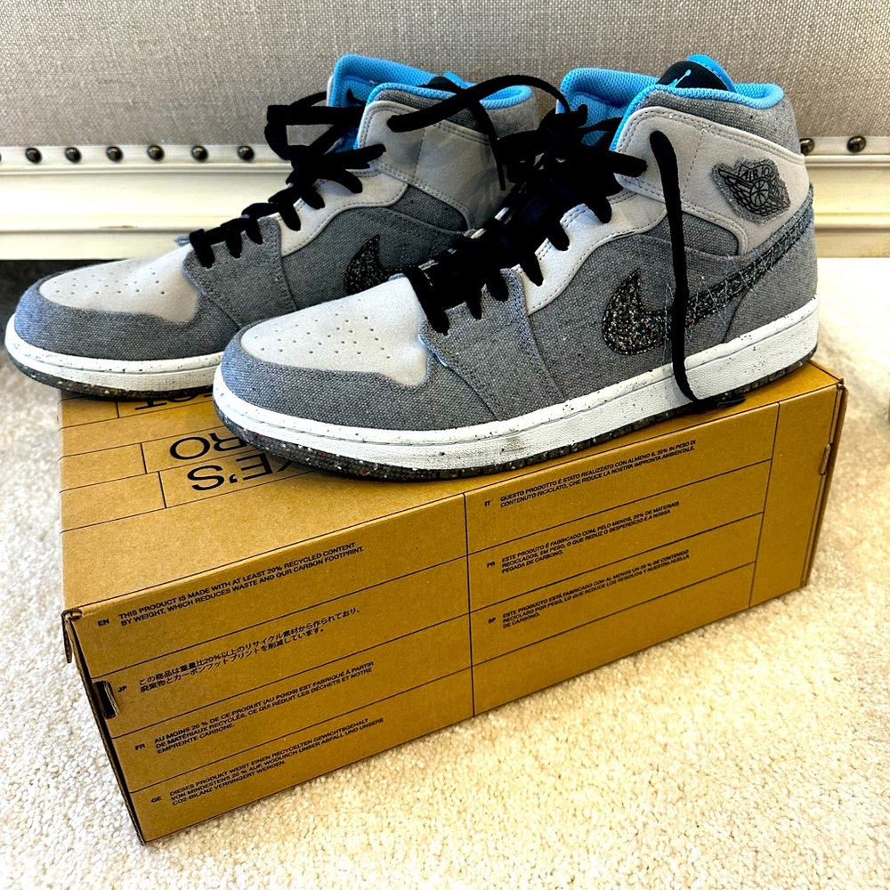 Men’s Jordan 1. Grey Fog/University Blue